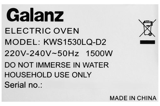 Galanz Kws1530lq D2 30 Lit 12 Org