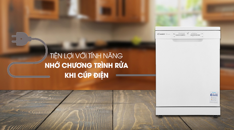 Máy rửa chén độc lập Candy CDPN 1L390PW Máy rửa chén độc lập Candy CDPN 1L390PW