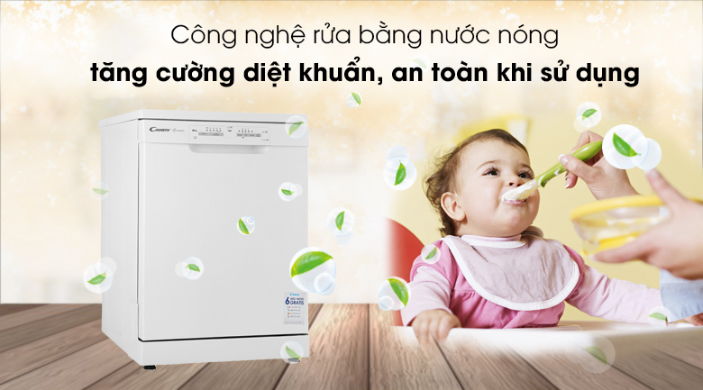 Máy rửa chén độc lập Candy CDPN 1L390PW Máy rửa chén độc lập Candy CDPN 1L390PW