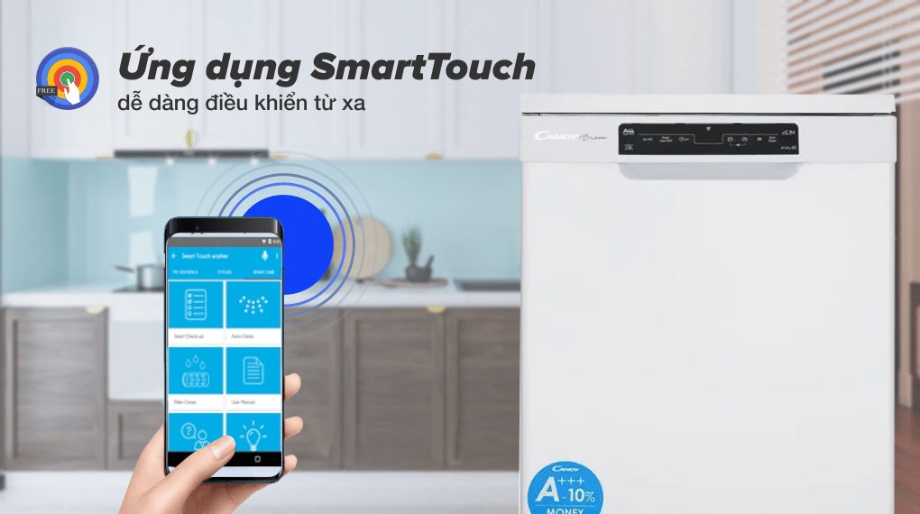 Máy rửa chén độc lập Candy CDPN 4D620PW/E Máy rửa chén độc lập Candy CDPN 4D620PW/E