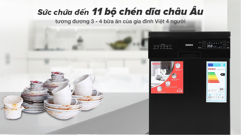 Máy rửa chén độc lập Galanz W45A3A401S-0E1(B) Máy rửa chén độc lập Galanz W45A3A401S-0E1(B)
