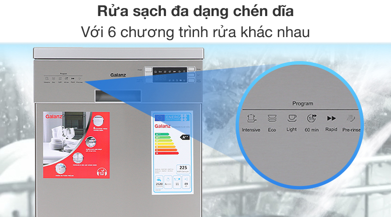 Máy rửa chén độc lập Galanz W45A3A401S-0E1(SS) Máy rửa chén độc lập Galanz W45A3A401S-0E1(SS)