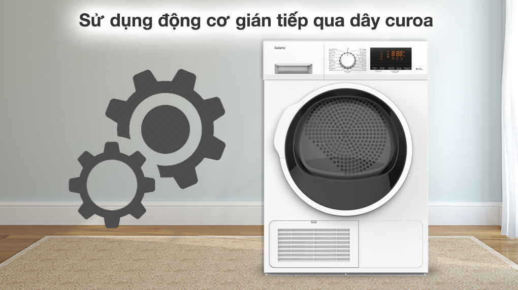 Máy sấy ngưng tụ 8 kg Galanz DC-80S5C Máy sấy ngưng tụ 8 kg Galanz DC-80S5C