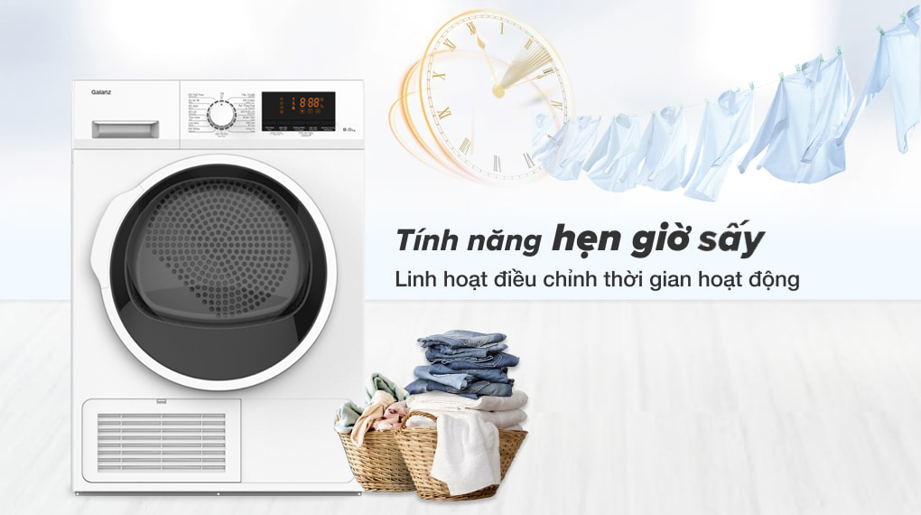 Máy sấy ngưng tụ 8 kg Galanz DC-80S5C Máy sấy ngưng tụ 8 kg Galanz DC-80S5C