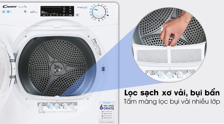 Máy sấy ngưng tụ Candy 10 Kg CSO C10TE-S Máy sấy ngưng tụ Candy 10 Kg CSO C10TE-S