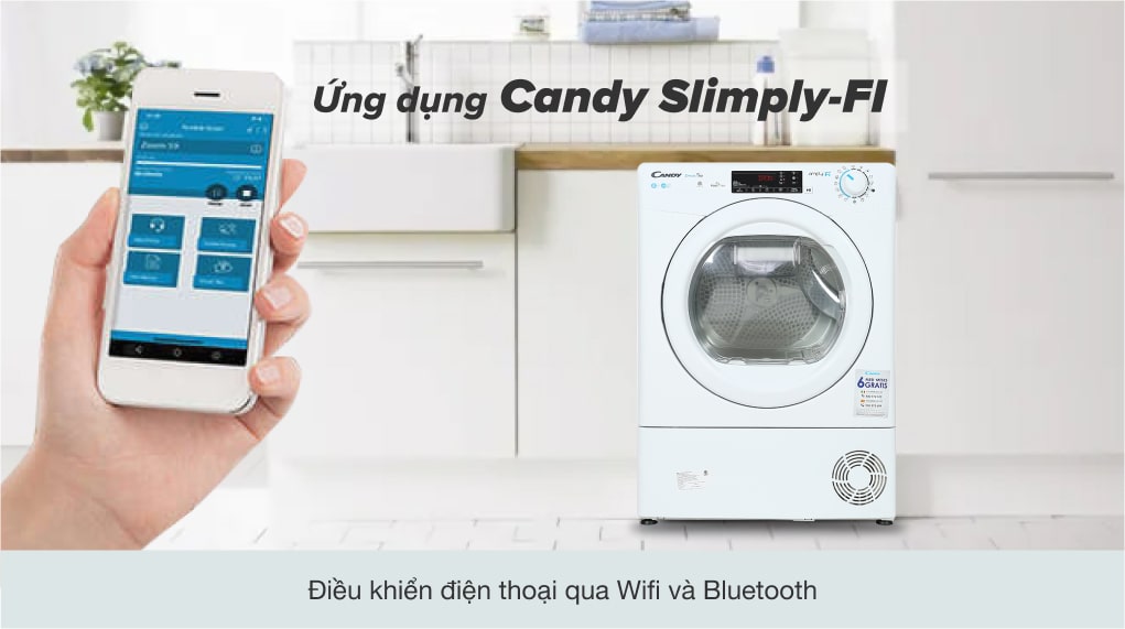 Máy sấy ngưng tụ Candy 8 Kg CSO C8TE-S Máy sấy ngưng tụ Candy 8 Kg CSO C8TE-S