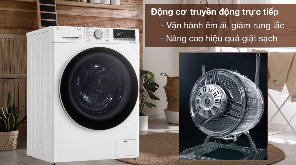 Máy giặt LG Inverter 11 kg FV1411S4WA Máy giặt LG Inverter 11 kg FV1411S4WA