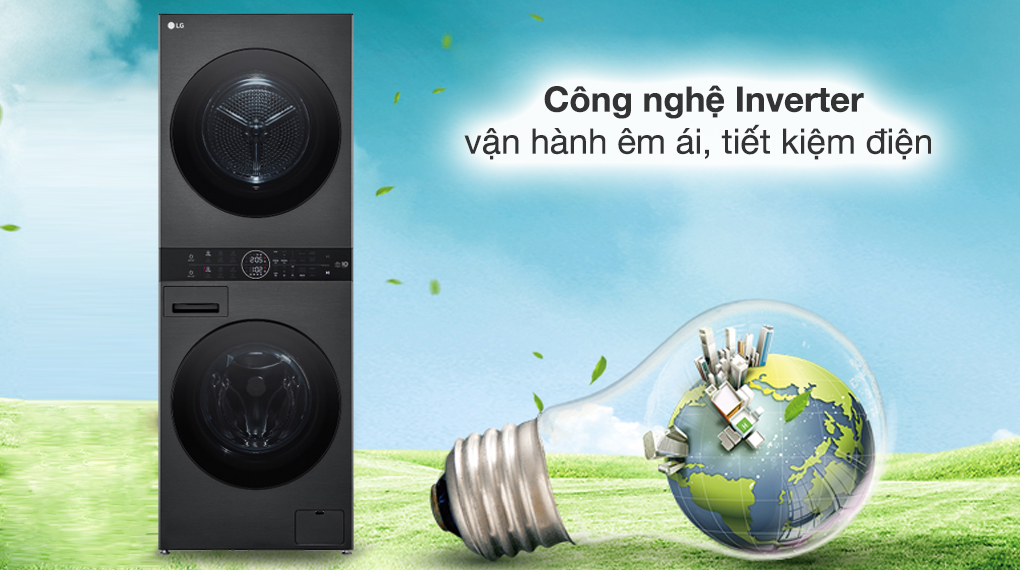 Máy giặt sấy LG Inverter 14 kg WT1410NHB Máy giặt sấy LG Inverter 14 kg WT1410NHB