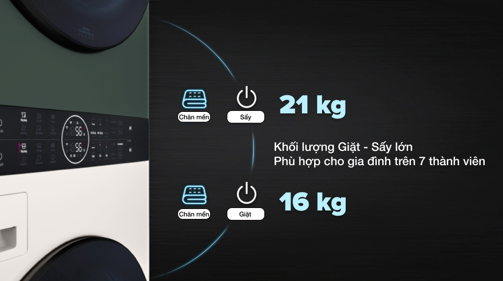 Máy giặt sấy LG Inverter 21 kg WT2116SHEG Máy giặt sấy LG Inverter 21 kg WT2116SHEG
