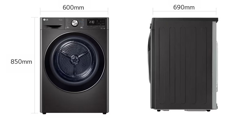 Máy sấy LG DUAL Inverter Heat Pump™ 10.5kg DVHP50B lồng ngang Máy sấy LG DUAL Inverter Heat Pump™ 10.5kg DVHP50B lồng ngang