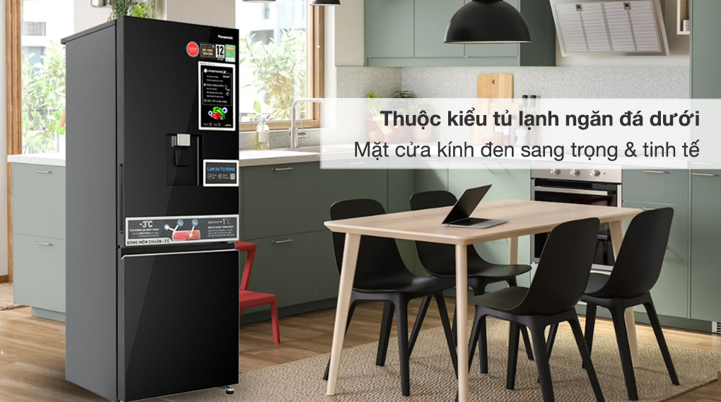 Tủ lạnh Panasonic Inverter 300 lít NR-BV331WGKV Tủ lạnh Panasonic Inverter 300 lít NR-BV331WGKV