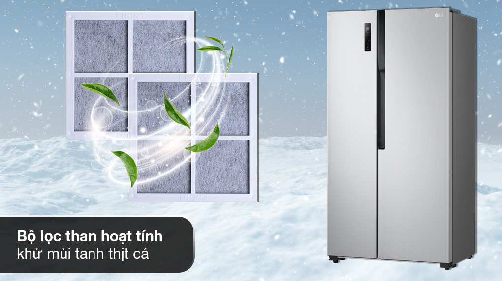 Tủ lạnh LG Inverter 519 lít GR-B256JDS Tủ lạnh LG Inverter 519 lít GR-B256JDS