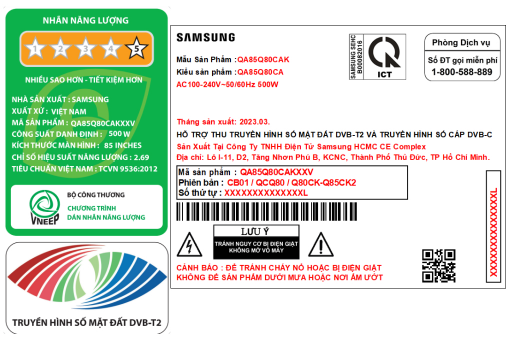 Smart Tivi Qled 4k 85 Inch Samsung Qa85q80c 6
