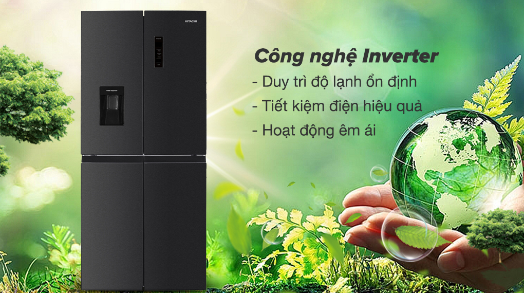 Tủ lạnh Hitachi Inverter 464 lít Multi Door HR4N7520DSWDXVN Tủ lạnh Hitachi Inverter 464 lít Multi Door HR4N7520DSWDXVN