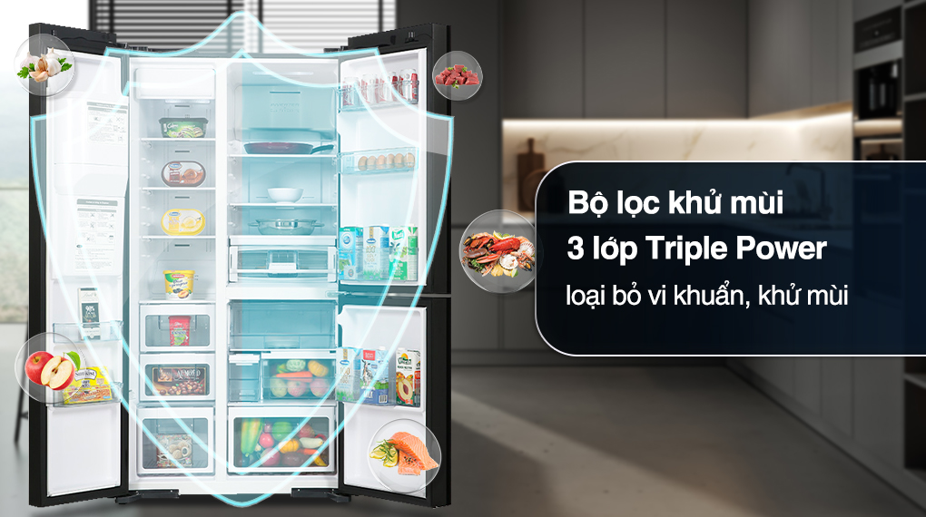 Tủ lạnh Hitachi Inverter 569 lít Side By Side R-MX800GVGV0 GBK Tủ lạnh Hitachi Inverter 569 lít Side By Side R-MX800GVGV0 GBK