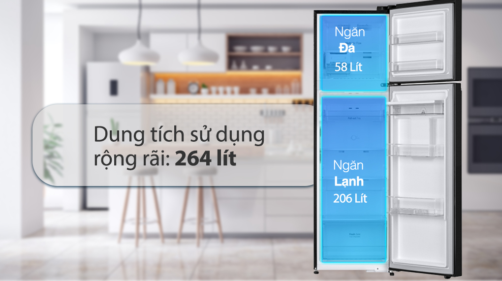 Tủ lạnh LG Inverter 264 Lít GV-D262BL Tủ lạnh LG Inverter 264 Lít GV-D262BL