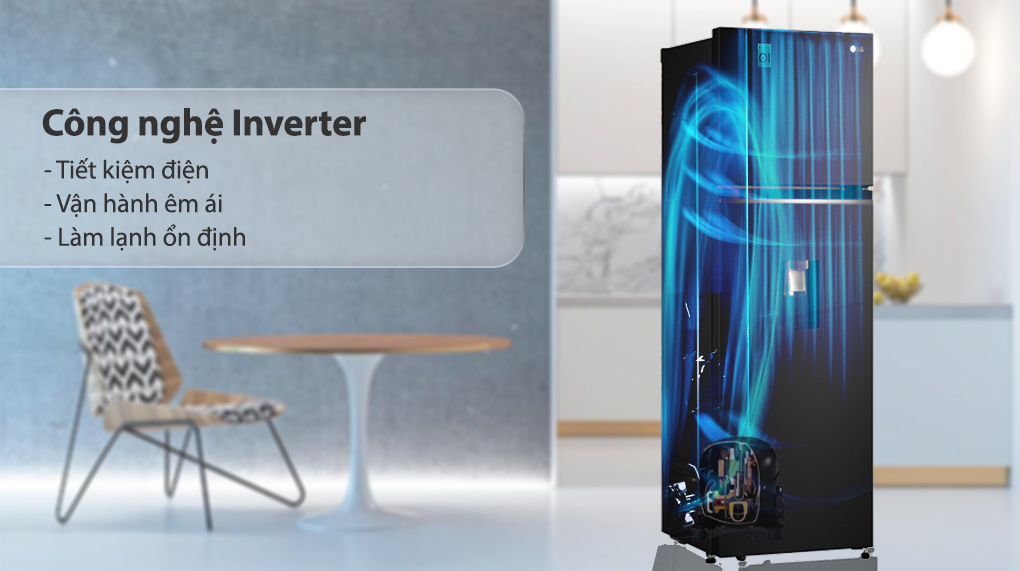 Tủ lạnh LG Inverter 264 Lít GV-D262BL Tủ lạnh LG Inverter 264 Lít GV-D262BL