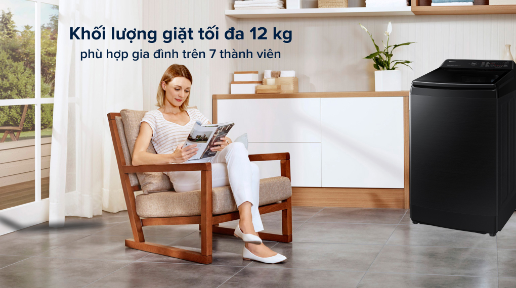 Máy giặt Samsung Inverter 12 kg WA12CG5886BVSV Máy giặt Samsung Inverter 12 kg WA12CG5886BVSV