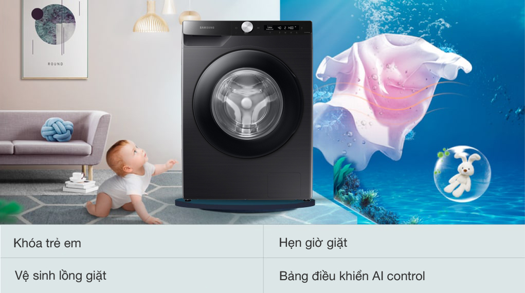 Máy giặt Samsung Inverter 13 kg WW13T504DAB/SV Máy giặt Samsung Inverter 13 kg WW13T504DAB/SV