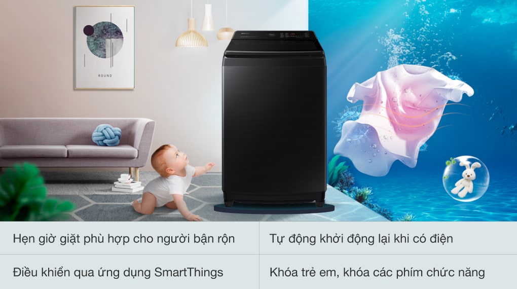 Máy giặt Samsung Inverter 17 kg WA17CG6886BVSV Máy giặt Samsung Inverter 17 kg WA17CG6886BVSV
