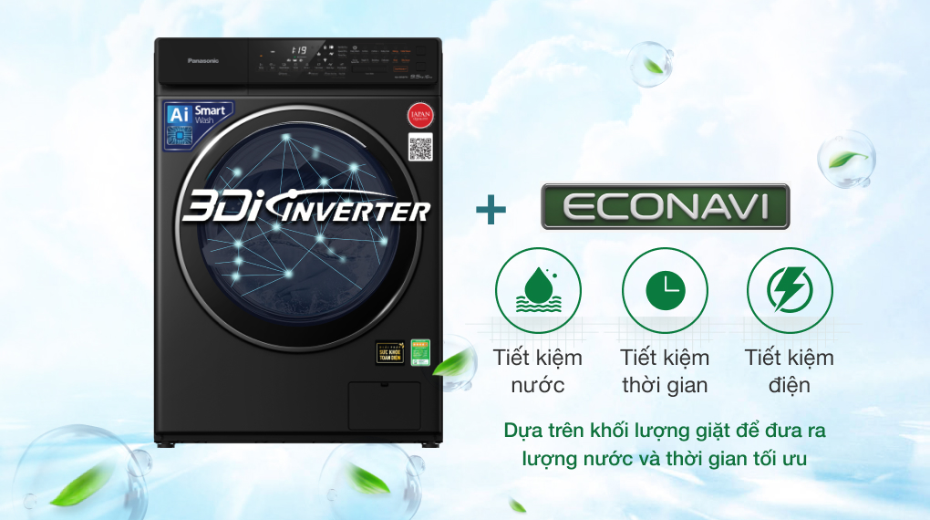 Máy giặt sấy Panasonic Inverter giặt 9.5 kg - sấy 6 kg NA-S956FR1BV Máy giặt sấy Panasonic Inverter giặt 9.5 kg - sấy 6 kg NA-S956FR1BV
