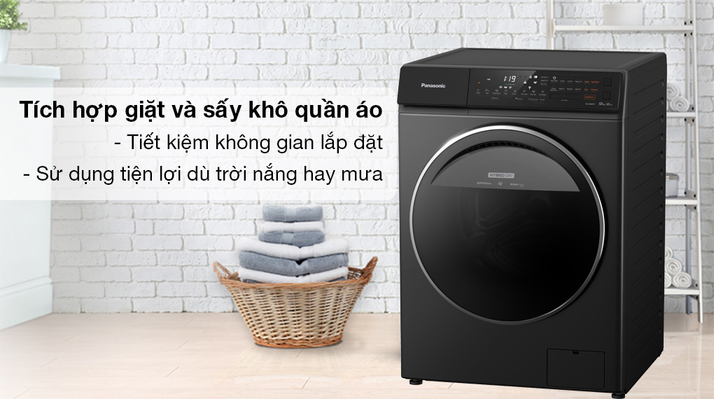 Máy giặt sấy Panasonic Inverter giặt 9.5 kg - sấy 6 kg NA-S956FR1BV Máy giặt sấy Panasonic Inverter giặt 9.5 kg - sấy 6 kg NA-S956FR1BV