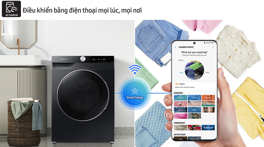 Máy giặt sấy Samsung AI Inverter 14kg WD14TP44DSB/SV Máy giặt sấy Samsung AI Inverter 14kg WD14TP44DSB/SV