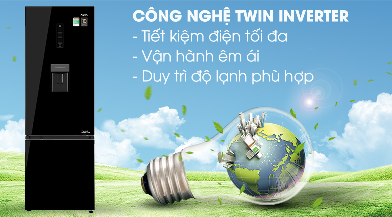 Tủ lạnh Aqua Inverter 320 lít AQR-B379MA(WGB) Tủ lạnh Aqua Inverter 320 lít AQR-B379MA(WGB)