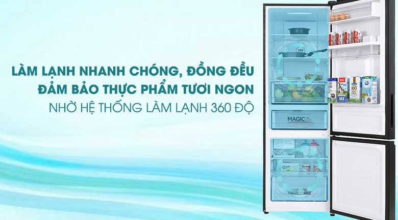 Tủ lạnh Aqua Inverter 320 lít AQR-B379MA(WGB) Tủ lạnh Aqua Inverter 320 lít AQR-B379MA(WGB)