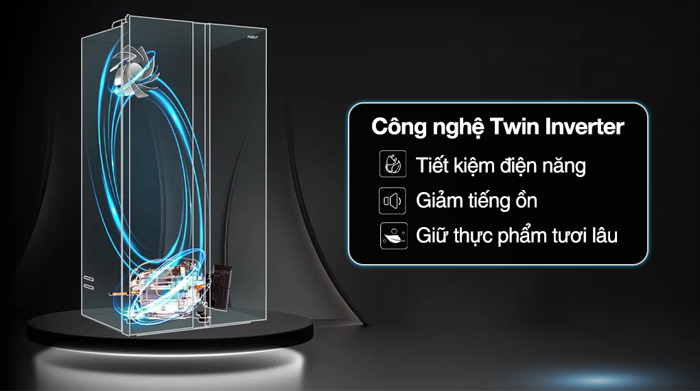 Tủ lạnh Aqua Inverter 646 lít AQR-S682XA(SLB) Tủ lạnh Aqua Inverter 646 lít AQR-S682XA(SLB)