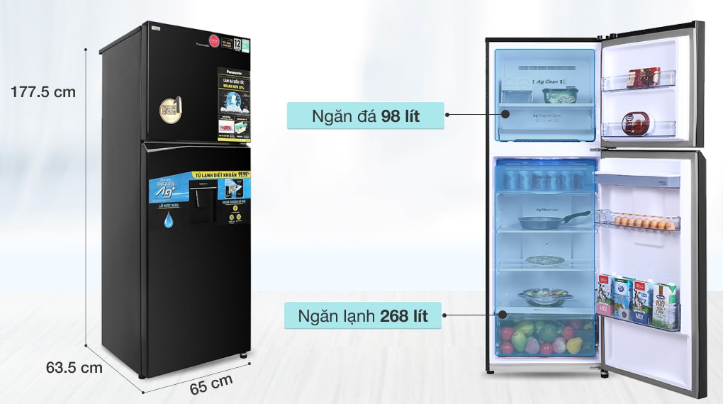 Tủ lạnh Panasonic Inverter 366 lít NR-TL381GPKV Tủ lạnh Panasonic Inverter 366 lít NR-TL381GPKV
