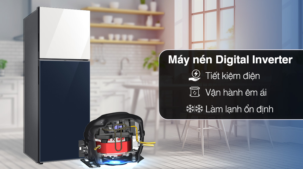 Tủ lạnh Samsung Inverter 460 lít Bespoke RT47CB66868ASV Tủ lạnh Samsung Inverter 460 lít Bespoke RT47CB66868ASV