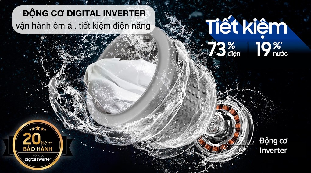 Máy giặt sấy Samsung Bespoke AI Inverter giặt 12 kg - sấy 8 kg WD12BB944DGHSV Máy giặt sấy Samsung Bespoke AI Inverter giặt 12 kg - sấy 8 kg WD12BB944DGHSV