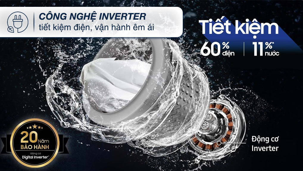 Máy giặt sấy Samsung Bespoke AI Inverter giặt 14 kg - sấy 8 kg WD14BB944DGMSV Máy giặt sấy Samsung Bespoke AI Inverter giặt 14 kg - sấy 8 kg WD14BB944DGMSV
