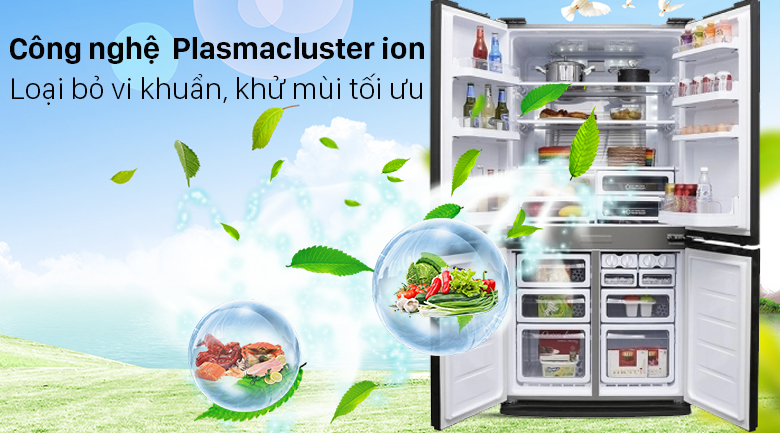 Tủ lạnh Sharp Inverter 572 lít Multi Door SJ-FXP640VG-BK Tủ lạnh Sharp Inverter 572 lít Multi Door SJ-FXP640VG-BK